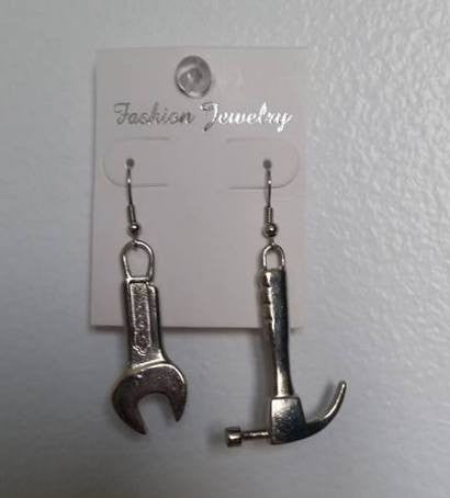 home made construction tool earring