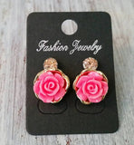 Beautiful Women Crystal Earrings Rhinestone Flower Earring Stud-1
