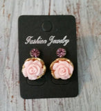 Beautiful Women Crystal Earrings Rhinestone Flower Earring Stud-1