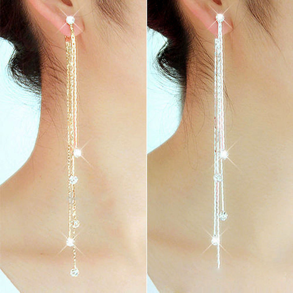 Women's Rhinestone Super Long dangle earring