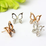 Fashion Rhinestone Butterfly Ear Stud Earrings Jewelry