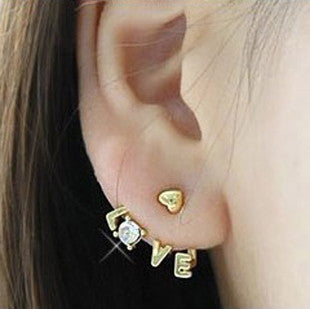 Fashion Love Letter Stud Earrings